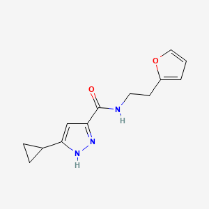 3-cyclopropyl-N-[2-(2-furyl)ethyl]-1H-pyrazole-5-carboxamide