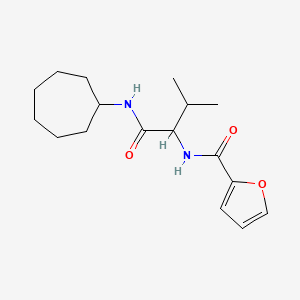molecular formula C17H26N2O3 B5160572 N~1~-cycloheptyl-N~2~-2-furoylvalinamide 