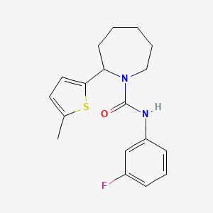 molecular formula C18H21FN2OS B5160608 N-(3-fluorophenyl)-2-(5-methyl-2-thienyl)-1-azepanecarboxamide 