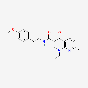 molecular formula C21H23N3O3 B5160627 1-ethyl-N-[2-(4-methoxyphenyl)ethyl]-7-methyl-4-oxo-1,4-dihydro-1,8-naphthyridine-3-carboxamide 
