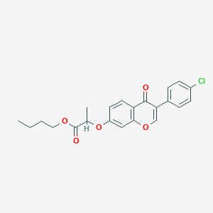 molecular formula C22H21ClO5 B5160648 butyl 2-{[3-(4-chlorophenyl)-4-oxo-4H-chromen-7-yl]oxy}propanoate 