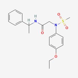 molecular formula C19H24N2O4S B5160657 N~2~-(4-ethoxyphenyl)-N~2~-(methylsulfonyl)-N~1~-(1-phenylethyl)glycinamide 