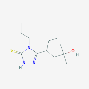 molecular formula C12H21N3OS B5160668 4-(4-allyl-5-mercapto-4H-1,2,4-triazol-3-yl)-2-methyl-2-hexanol 