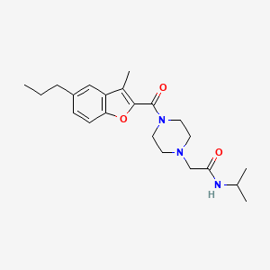 N-isopropyl-2-{4-[(3-methyl-5-propyl-1-benzofuran-2-yl)carbonyl]-1-piperazinyl}acetamide