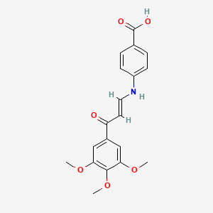 molecular formula C19H19NO6 B5160695 4-{[3-oxo-3-(3,4,5-trimethoxyphenyl)-1-propen-1-yl]amino}benzoic acid 