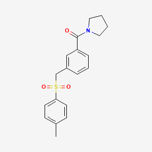 molecular formula C19H21NO3S B5160700 1-(3-{[(4-methylphenyl)sulfonyl]methyl}benzoyl)pyrrolidine 
