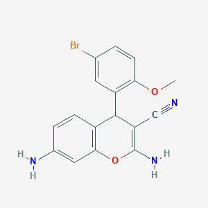 molecular formula C17H14BrN3O2 B5160714 2,7-diamino-4-(5-bromo-2-methoxyphenyl)-4H-chromene-3-carbonitrile 