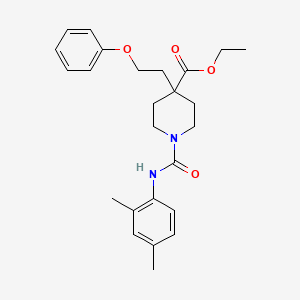 molecular formula C25H32N2O4 B5160715 ethyl 1-{[(2,4-dimethylphenyl)amino]carbonyl}-4-(2-phenoxyethyl)-4-piperidinecarboxylate 
