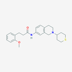 molecular formula C24H30N2O2S B5160740 3-(2-methoxyphenyl)-N-[2-(tetrahydro-2H-thiopyran-4-yl)-1,2,3,4-tetrahydro-7-isoquinolinyl]propanamide 