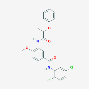 molecular formula C23H20Cl2N2O4 B5160749 N-(2,5-dichlorophenyl)-4-methoxy-3-[(2-phenoxypropanoyl)amino]benzamide 