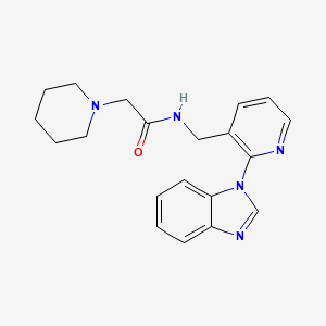 N-{[2-(1H-benzimidazol-1-yl)-3-pyridinyl]methyl}-2-(1-piperidinyl)acetamide