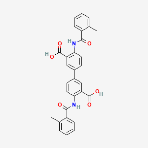 molecular formula C30H24N2O6 B5160761 4,4'-bis[(2-methylbenzoyl)amino]-3,3'-biphenyldicarboxylic acid 