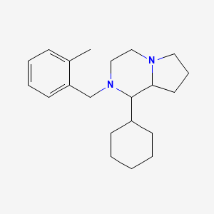 molecular formula C21H32N2 B5160764 1-cyclohexyl-2-(2-methylbenzyl)octahydropyrrolo[1,2-a]pyrazine 