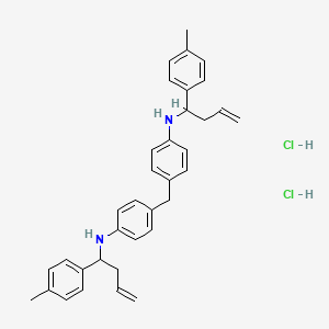 molecular formula C35H40Cl2N2 B5160829 [1-(4-methylphenyl)-3-buten-1-yl][4-(4-{[1-(4-methylphenyl)-3-buten-1-yl]amino}benzyl)phenyl]amine dihydrochloride 
