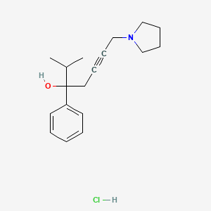 2-methyl-3-phenyl-7-(1-pyrrolidinyl)-5-heptyn-3-ol hydrochloride