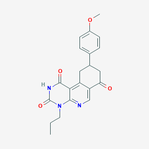 molecular formula C21H21N3O4 B5160840 9-(4-methoxyphenyl)-4-propyl-9,10-dihydropyrimido[4,5-c]isoquinoline-1,3,7(2H,4H,8H)-trione 