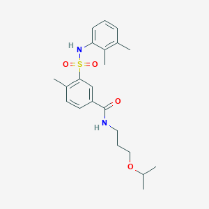 molecular formula C22H30N2O4S B5160878 3-{[(2,3-dimethylphenyl)amino]sulfonyl}-N-(3-isopropoxypropyl)-4-methylbenzamide 