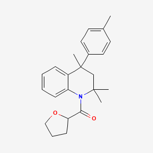 molecular formula C24H29NO2 B5160892 2,2,4-trimethyl-4-(4-methylphenyl)-1-(tetrahydro-2-furanylcarbonyl)-1,2,3,4-tetrahydroquinoline 