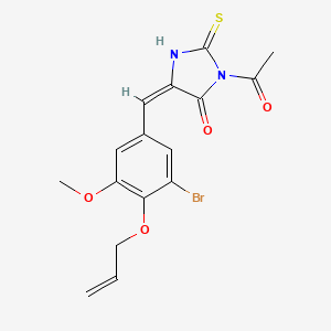 molecular formula C16H15BrN2O4S B5160904 3-acetyl-5-[4-(allyloxy)-3-bromo-5-methoxybenzylidene]-2-thioxo-4-imidazolidinone 