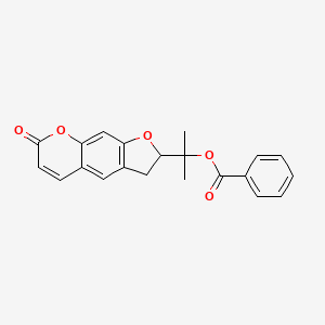 molecular formula C21H18O5 B5160909 1-methyl-1-(7-oxo-2,3-dihydro-7H-furo[3,2-g]chromen-2-yl)ethyl benzoate 