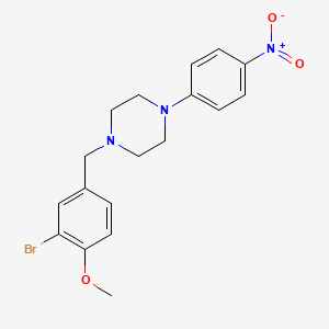 molecular formula C18H20BrN3O3 B5160910 1-(3-bromo-4-methoxybenzyl)-4-(4-nitrophenyl)piperazine 