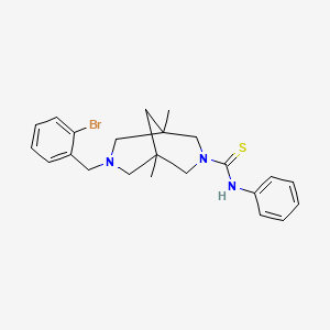 molecular formula C23H28BrN3S B5160915 7-(2-bromobenzyl)-1,5-dimethyl-N-phenyl-3,7-diazabicyclo[3.3.1]nonane-3-carbothioamide 