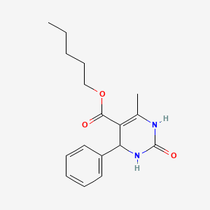 molecular formula C17H22N2O3 B5160922 pentyl 6-methyl-2-oxo-4-phenyl-1,2,3,4-tetrahydro-5-pyrimidinecarboxylate CAS No. 5468-30-4