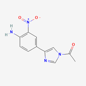 molecular formula C11H10N4O3 B5160924 4-(1-acetyl-1H-imidazol-4-yl)-2-nitroaniline 