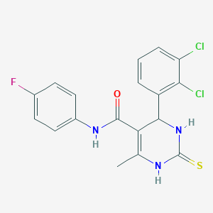 molecular formula C18H14Cl2FN3OS B5160930 4-(2,3-dichlorophenyl)-N-(4-fluorophenyl)-6-methyl-2-thioxo-1,2,3,4-tetrahydro-5-pyrimidinecarboxamide 