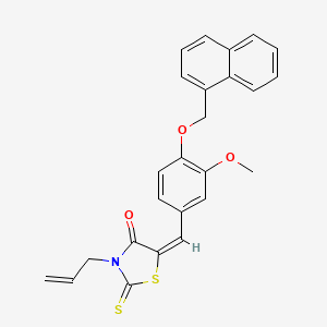 molecular formula C25H21NO3S2 B5160939 3-allyl-5-[3-methoxy-4-(1-naphthylmethoxy)benzylidene]-2-thioxo-1,3-thiazolidin-4-one 