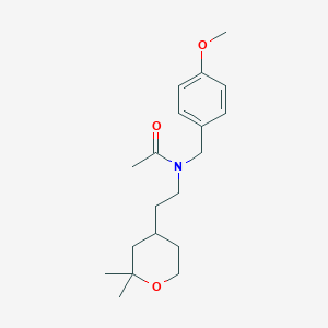 molecular formula C19H29NO3 B5160960 N-[2-(2,2-dimethyltetrahydro-2H-pyran-4-yl)ethyl]-N-(4-methoxybenzyl)acetamide 