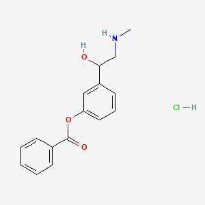 molecular formula C16H18ClNO3 B5160971 3-[1-hydroxy-2-(methylamino)ethyl]phenyl benzoate hydrochloride 