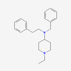 molecular formula C22H30N2 B5160979 N-benzyl-1-ethyl-N-(2-phenylethyl)piperidin-4-amine 