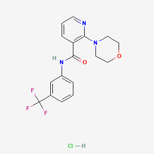molecular formula C17H17ClF3N3O2 B5160981 2-(4-morpholinyl)-N-[3-(trifluoromethyl)phenyl]nicotinamide hydrochloride 