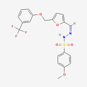 4-methoxy-N'-[(5-{[3-(trifluoromethyl)phenoxy]methyl}-2-furyl)methylene]benzenesulfonohydrazide
