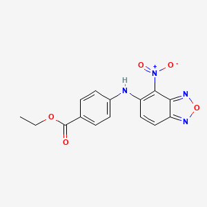 molecular formula C15H12N4O5 B5161037 ethyl 4-[(4-nitro-2,1,3-benzoxadiazol-5-yl)amino]benzoate 