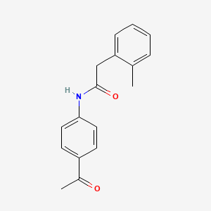 molecular formula C17H17NO2 B5161046 N-(4-acetylphenyl)-2-(2-methylphenyl)acetamide 