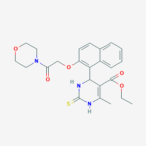 ethyl 6-methyl-4-{2-[2-(4-morpholinyl)-2-oxoethoxy]-1-naphthyl}-2-thioxo-1,2,3,4-tetrahydro-5-pyrimidinecarboxylate