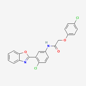 N-[3-(1,3-benzoxazol-2-yl)-4-chlorophenyl]-2-(4-chlorophenoxy)acetamide