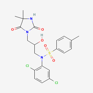 N-(2,5-dichlorophenyl)-N-[3-(4,4-dimethyl-2,5-dioxo-1-imidazolidinyl)-2-hydroxypropyl]-4-methylbenzenesulfonamide