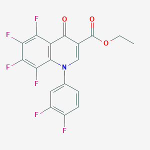 molecular formula C18H9F6NO3 B5161132 ethyl 1-(3,4-difluorophenyl)-5,6,7,8-tetrafluoro-4-oxo-1,4-dihydro-3-quinolinecarboxylate 
