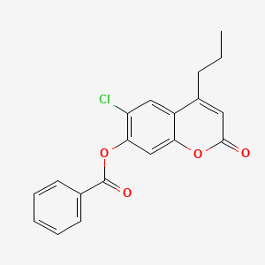 6-chloro-2-oxo-4-propyl-2H-chromen-7-yl benzoate