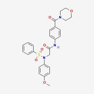 N~2~-(4-methoxyphenyl)-N~1~-[4-(4-morpholinylcarbonyl)phenyl]-N~2~-(phenylsulfonyl)glycinamide