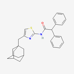 molecular formula C28H30N2OS B5161173 N-[4-(1-adamantylmethyl)-1,3-thiazol-2-yl]-2,2-diphenylacetamide 