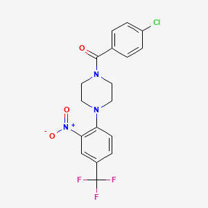 1-(4-chlorobenzoyl)-4-[2-nitro-4-(trifluoromethyl)phenyl]piperazine