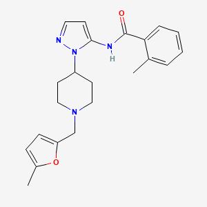 2-methyl-N-(1-{1-[(5-methyl-2-furyl)methyl]-4-piperidinyl}-1H-pyrazol-5-yl)benzamide