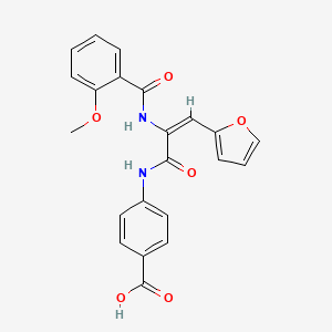 molecular formula C22H18N2O6 B5161217 4-({3-(2-furyl)-2-[(2-methoxybenzoyl)amino]acryloyl}amino)benzoic acid 