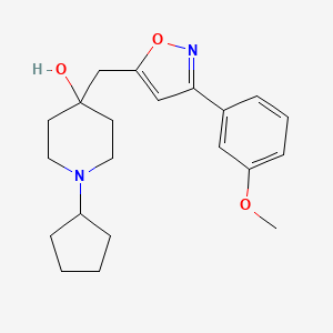 1-cyclopentyl-4-{[3-(3-methoxyphenyl)-5-isoxazolyl]methyl}-4-piperidinol