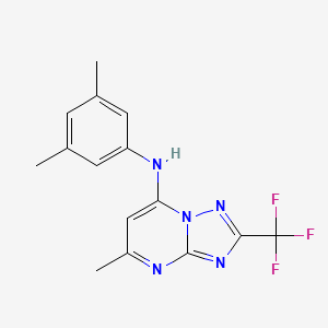molecular formula C15H14F3N5 B5161244 N-(3,5-dimethylphenyl)-5-methyl-2-(trifluoromethyl)[1,2,4]triazolo[1,5-a]pyrimidin-7-amine 