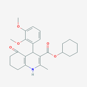 molecular formula C25H31NO5 B5161255 cyclohexyl 4-(2,3-dimethoxyphenyl)-2-methyl-5-oxo-1,4,5,6,7,8-hexahydro-3-quinolinecarboxylate 